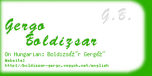 gergo boldizsar business card